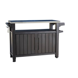 Keter Unity XL BBQ tafel - 134x52x90cm - 207L - Grafiet