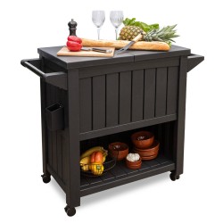 BluMill BBQ Tafel - Inclusief Koelvak 80 liter - op Wieltjes - met Flessenopener - 102 x 46 x 86,5 cm